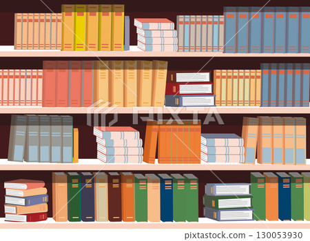 雜亂的書架 130053930