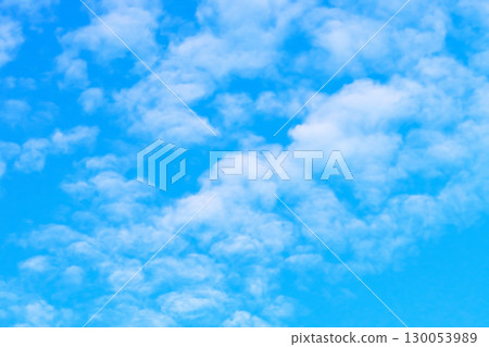 Blue sky and white clouds background material 130053989