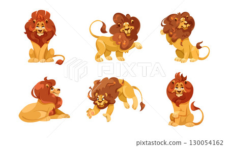 Explore this charming collection of pixel art lions perfect for enhancing your creative projects 130054162
