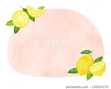 A refreshing watercolor frame illustration of lemon A refreshing watercolor frame illustration of lemon 130054179