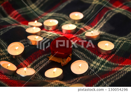a romantic proposal in the forest, with a beautiful heart made of candles. marry me concept.surprise proposal romantic candles. marry me sign heart forest a romantic proposal in the forest, with a beautiful heart made of candles. marry me concept.surprise proposal romantic candles. marry me sign heart forest 130054296