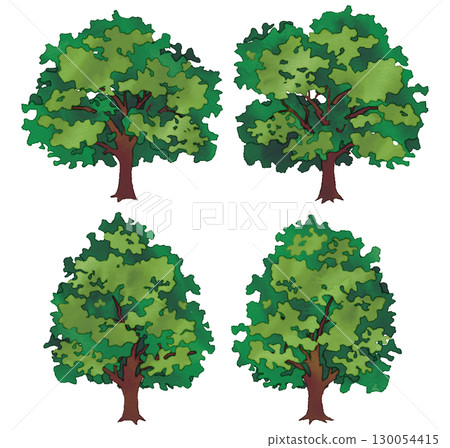 水彩風格樹 130054415