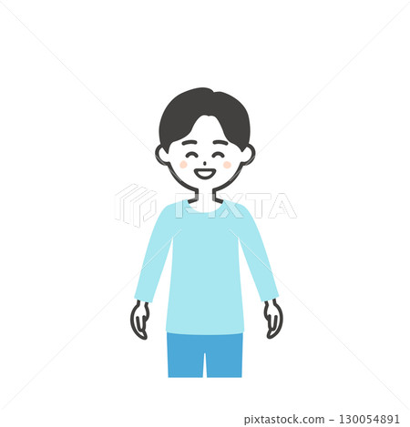 笑的男孩插圖 笑的男孩插圖 130054891