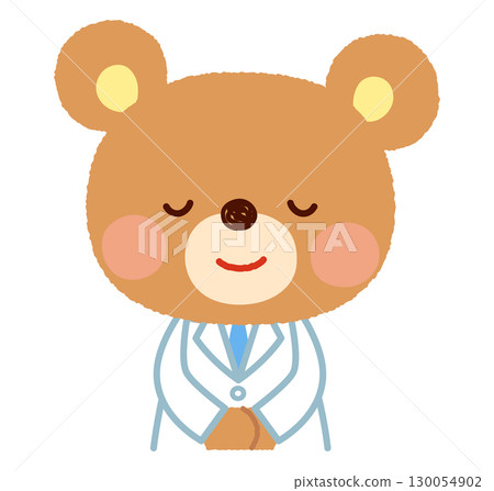 Bear doctor bows and greets Bear doctor bows and greets 130054902