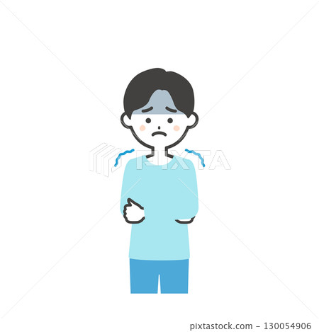 瑟瑟發抖的男孩插圖 130054906