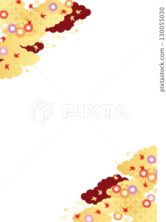 Autumn background 2025 (autumn leaves, etc.) vertical 1-3 vector 130055030