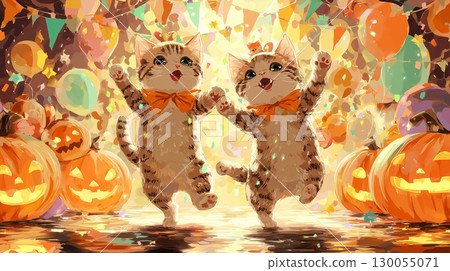 Kitten Halloween Party 130055071