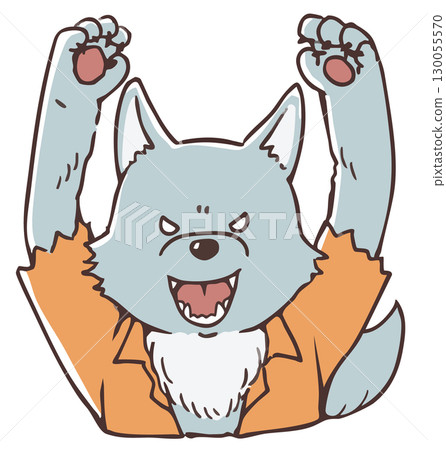 Halloween werewolf bust up 130055570