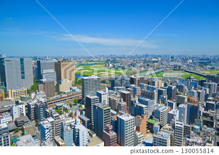 京急川崎站週邊景色及川崎市政廳觀景台景觀 [神奈川縣川崎市] 130055814