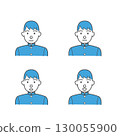 Male student 4 types of facial expressions 130055900