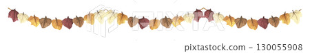 Watercolor Autumn Leaf Garland. Thanksgiving Decoration, Fall Bunting, Cozy Harvest Ornament. Vintage Leaf String Decor. Watercolor Autumn Leaf Garland. Thanksgiving Decoration, Fall Bunting, Cozy Harvest Ornament. Vintage Leaf String Decor. 130055908