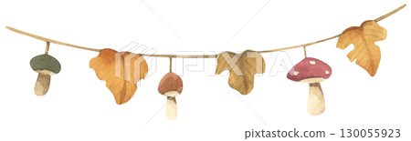 autumn, watercolor, leaf 130055923