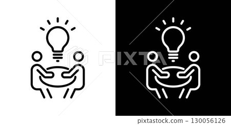 Light bulb idea flash inspiration icon 130056126