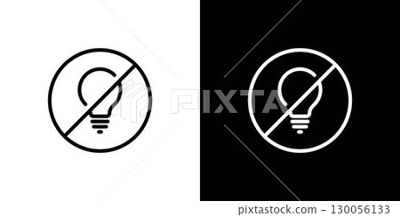 燈泡的想法閃光靈感圖標 130056133