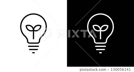 Light bulb idea inspiration environment icon 130056141