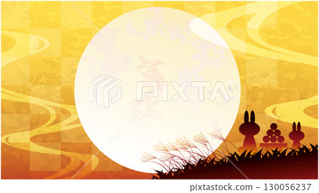 Autumn moon viewing background Autumn moon viewing background 130056237