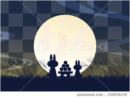 秋季賞月背景 130056239