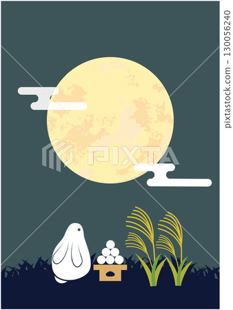 Autumn moon viewing background 130056240