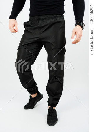 Discover the perfect Stylish Black Cargo Pants designed specifically for an Active Lifestyle, featuring a Versatile and Comfortable Design that suits all your outdoor activities and everyday errands 130056294