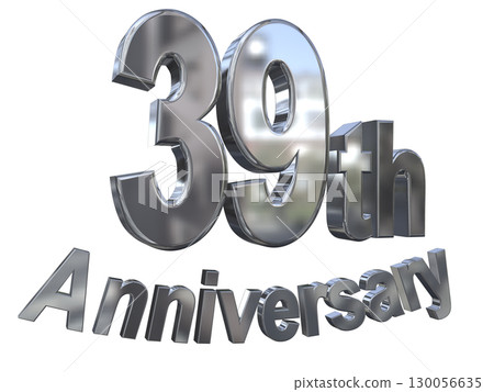 3DCG文字“39週年/39週年紀念馬克·斯帕克” 130056635