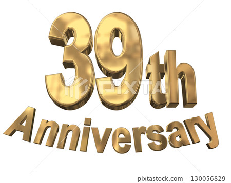 3DCG text "39th Anniversary/39th Anniversary Mark Sparkle" 130056829