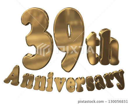 3DCG text "39th Anniversary/39th Anniversary Mark Sparkle" 130056831
