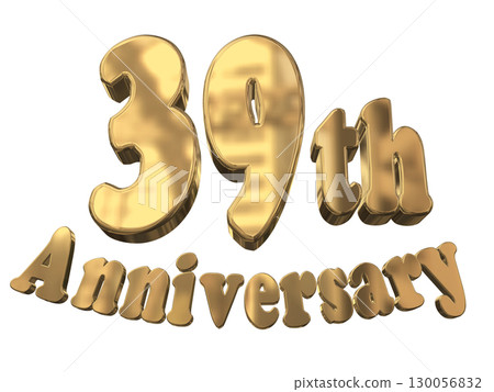 3DCG文字“39週年/39週年紀念馬克·斯帕克” 130056832