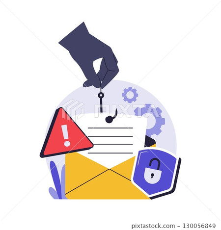 Phishing Email Scam for Personal Data Illustration 130056849