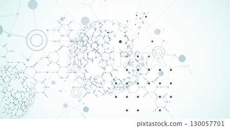 Abstract biotechnology innovation background. Hexagons theme. Vector Abstract biotechnology innovation background. Hexagons theme. Vector 130057701