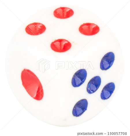 White dice on white background White dice on white background 130057708