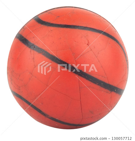 Small toy basketball isolated on white background 130057712