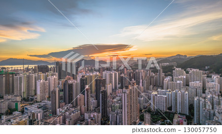 Aug 22 2025 Bustling Cheung Sha Wan Street in Kowloon Hong Kong 130057750