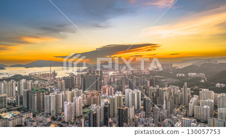 Aug 22 2025 Bustling Cheung Sha Wan Street in Kowloon Hong Kong 130057753