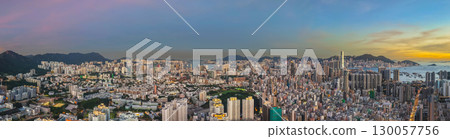 Aug 22 2022 Bustling Cheung Sha Wan in Kowloon Hong Kong Aug 22 2022 Bustling Cheung Sha Wan in Kowloon Hong Kong 130057756