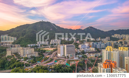 Aug 22 2025 Night View of Sham Shui Po District Hong Kong 130057775