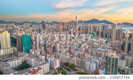 Aug 22 2025 Skyline View of Sham Shui Po District Hong Kong Aug 22 2025 Skyline View of Sham Shui Po District Hong Kong 130057784