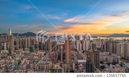 Aug 22 2025 Skyline View of Sham Shui Po District Hong Kong Aug 22 2025 Skyline View of Sham Shui Po District Hong Kong 130057785