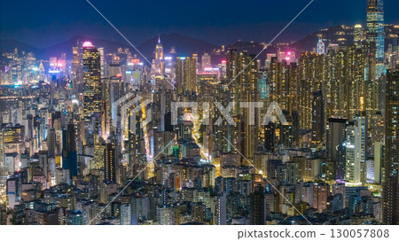 Aug 22 2025 Vibrant Yau Tsim Mong Streets in Central Kowloon 130057808