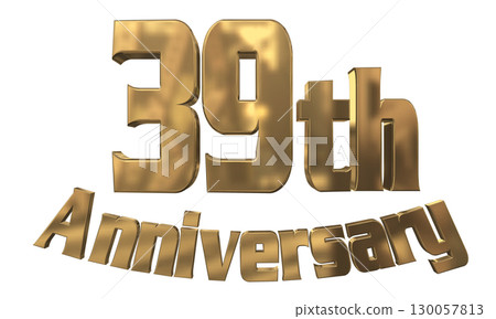 3DCG text "39th Anniversary/39th Anniversary Mark Sparkle" 3DCG text "39th Anniversary/39th Anniversary Mark Sparkle" 130057813
