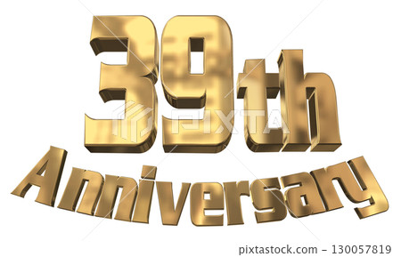 3DCG text "39th Anniversary/39th Anniversary Mark Sparkle" 130057819