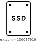 SSD線描插圖儲存裝置圖標 130057919