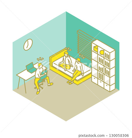Fun dormitory life illustrations 130058306