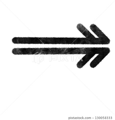 Watercolor style black double line arrow illustration 130058333