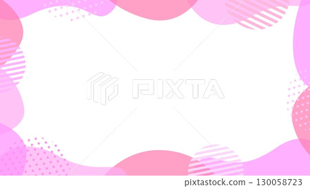Colorful wave and dot pop background frame Colorful wave and dot pop background frame 130058723