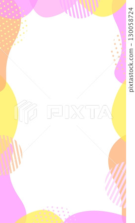 Colorful wave and dot pop background frame Colorful wave and dot pop background frame 130058724
