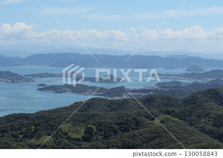 Tamano City from Mount Kinko 130058843