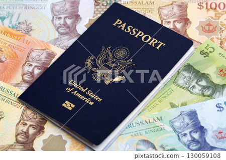 American Passport on Brunei dollar 130059108