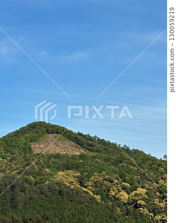 Blue sky and Daimonji mountain Blue sky and Daimonji mountain 130059219