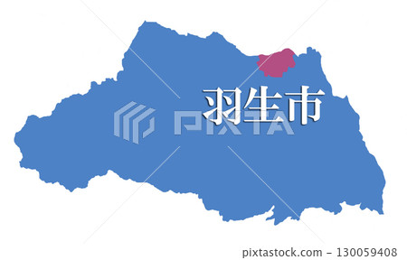 Saitama Prefecture Hanyu City Map Japan Map 130059408