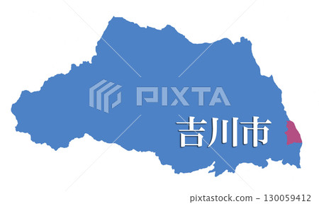 Saitama Prefecture Yoshikawa City Map Japan Map 130059412
